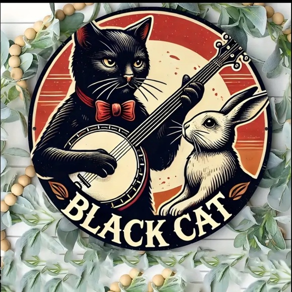 Other - Decorative Sign with Red and Black Design